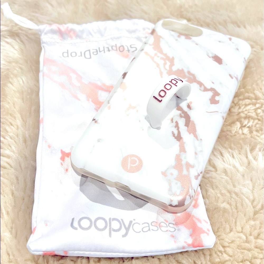 NWOT Loopy rose gold marble case for iPhone 6/7/8 Plus